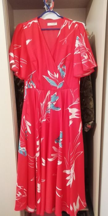 Платье женское красное