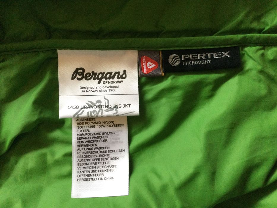 НОВО оригинално зелено яке BERGANS OF NORWAY Pertex размер XXL