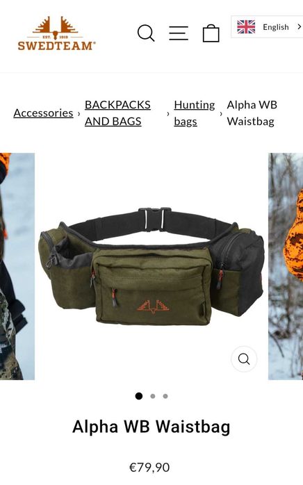 Шведска ловна чанта за кръст SWEDTEAM тактическа чанта водоустойчива