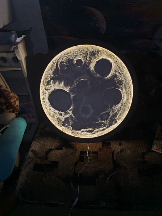 Lampa luna 3D LED  >>Handmade<<