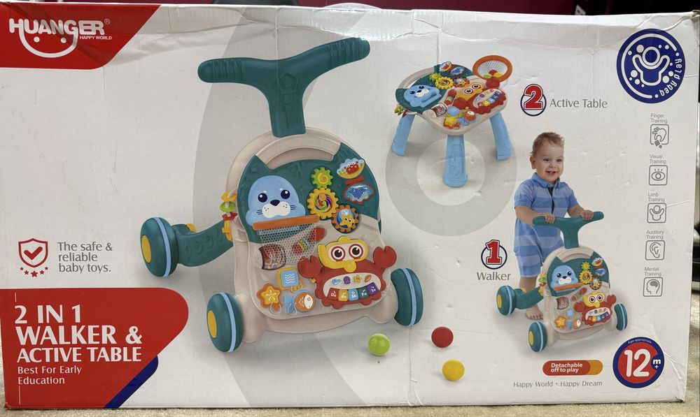 Ходунки-каталка, игровой столик
