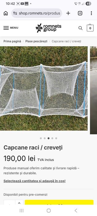 Capcană raci 8 m.