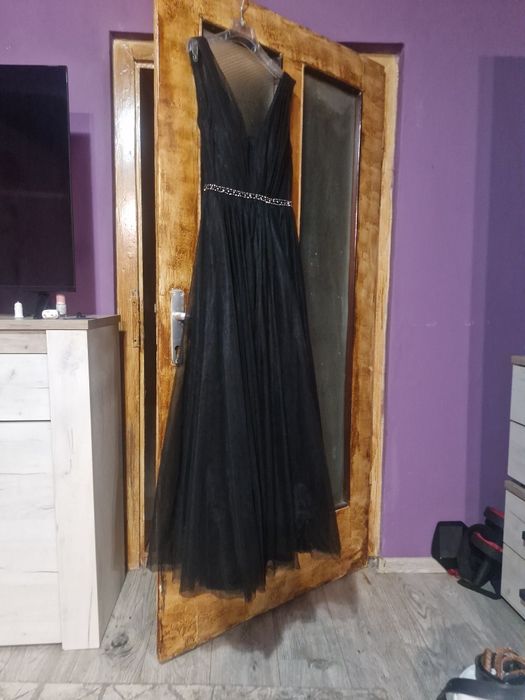 Rochie elegantă de seară – neagră, mărimea S-M