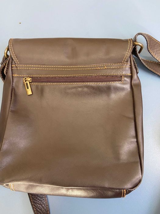 Мъжка италианска чанта от естествена кожа