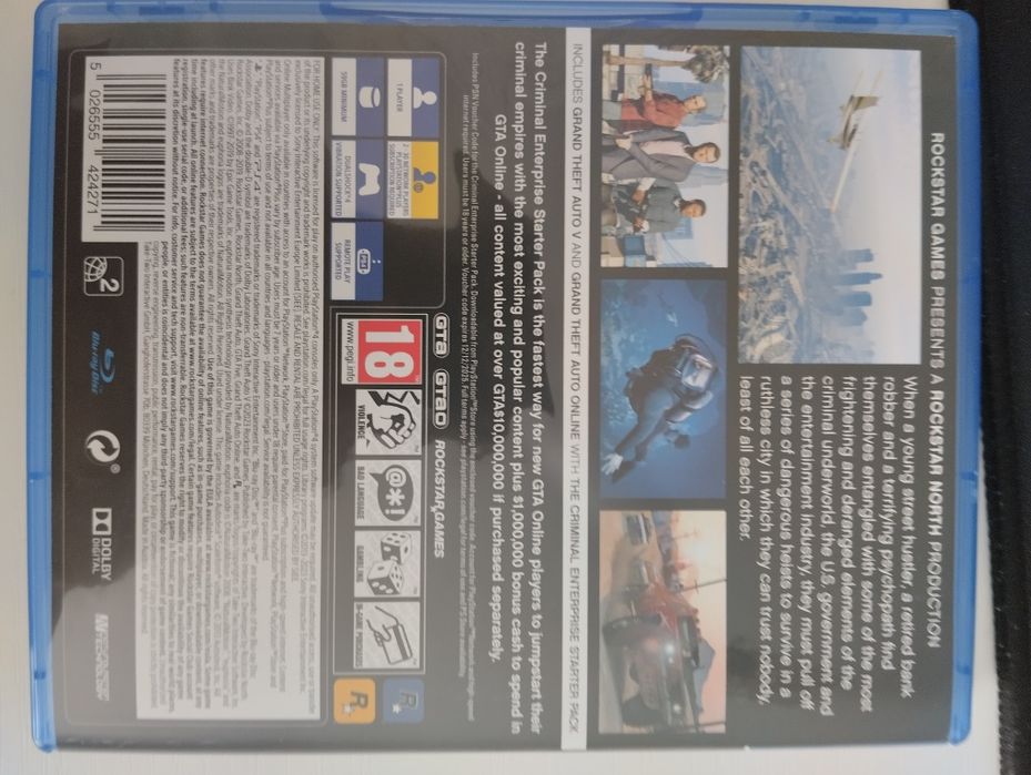 Продам диск Гта5 на пс4/пс5