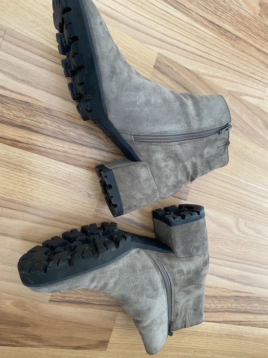 Ghete gri piele naturala, 38, Extralight