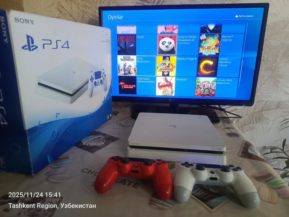 Ps4 slim 1tb goldhen proshivka +30 ta oʻyin 3 oy garantiya