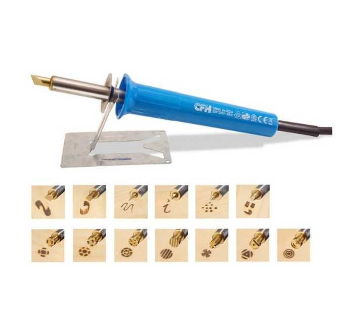 Aparat pirogravura artizanat 16 piese 550 grade NOU