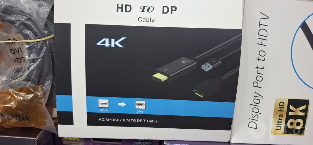 Кабель-адаптер HDMI-Displayport 4k 60 Гц для ПК, компьютера,