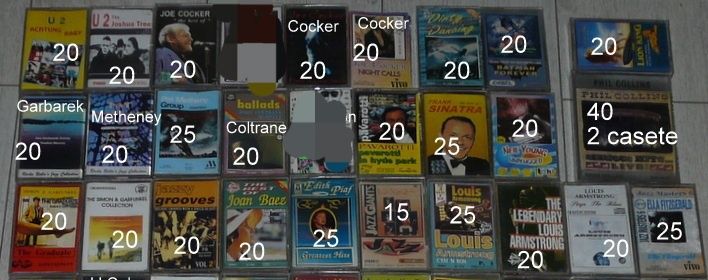 casete audio pop rock Queen,Enya,Sinatra,Dire Straits,Vangelis,Beatles