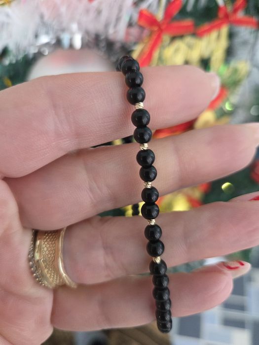 Bratara cu bile de aur 14k