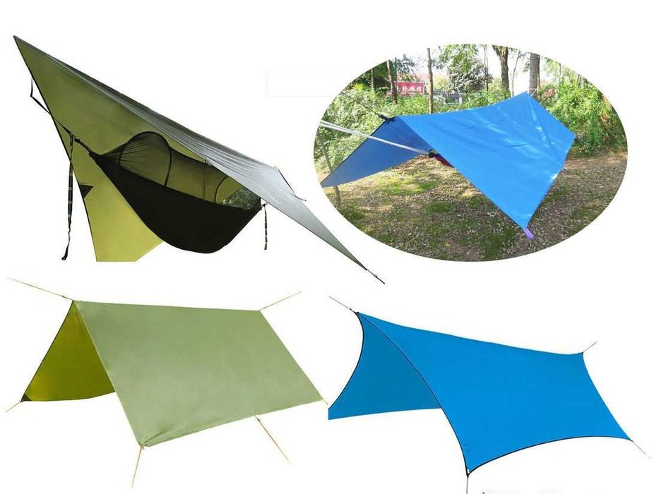 Prelata cort verde impermeabila pentru pescuit, ploaie, soare. Noua!