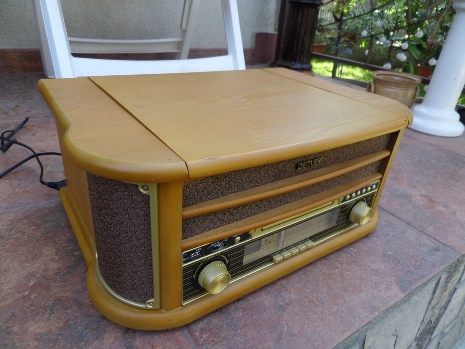 Sistem Audio Retro din Lemn Denver MCR-50MK3 • Pick-up, CD, Radio,Caseta, USB,inregistrare mp3