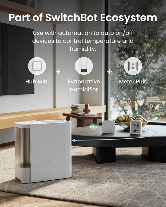 Комплект SwitchBot: 2x Смарт Термометър (3" Екран) + Hub Mini Matter
