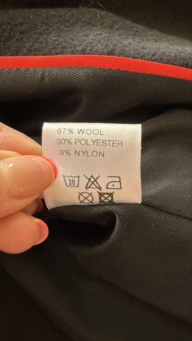 Палто от вълна и полиестер