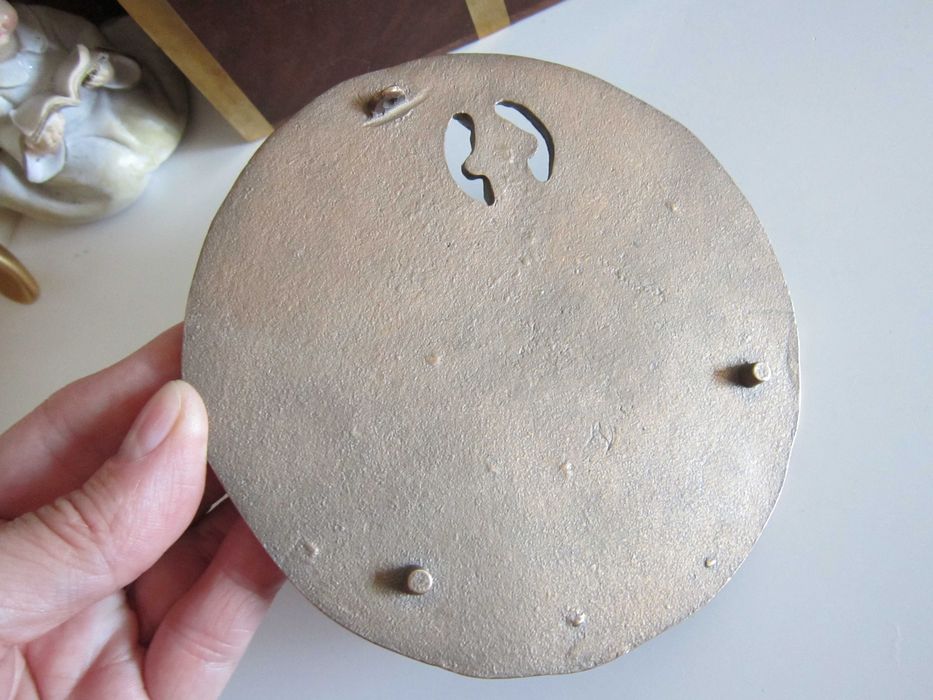 cadou rar  sculptura Creatia Geneza Hermann Schilcher bronz masiv 1970