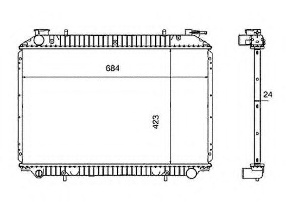 радиатор НОВ за NISSAN SERENA / VANETTE CARGO (C23) (92-)