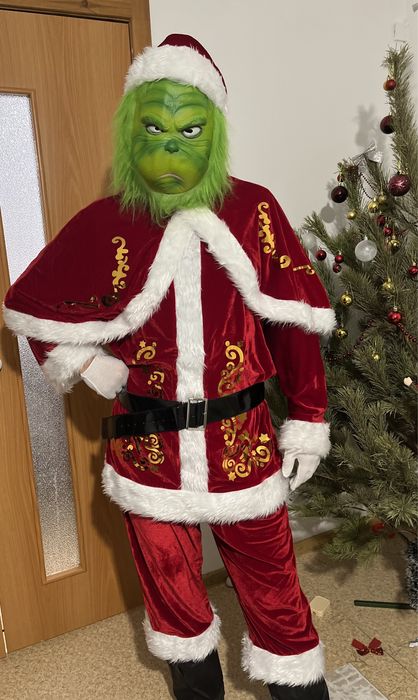 Прокат костюма деда мороза, маска гринча !