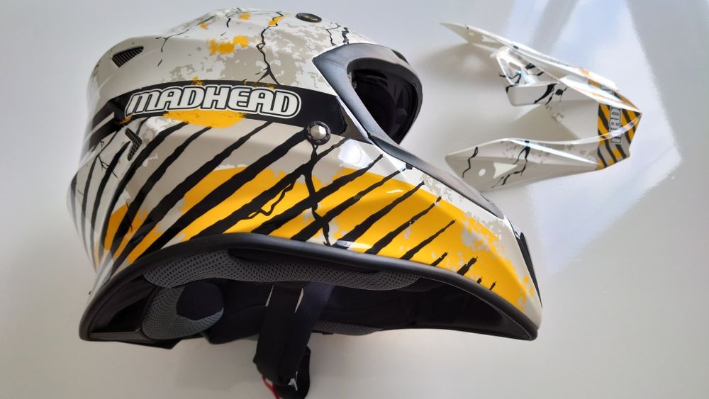Индуру Крос мото ATV каска MADHEAD 1150 gr.  XXL 64 - M.L.XL. FOX очил