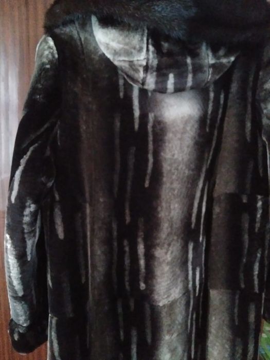 Шуба мутон с норкой 56-58 размер