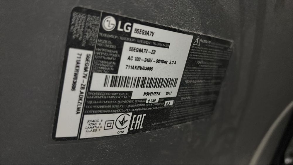 Нерабочий телевизор на зч