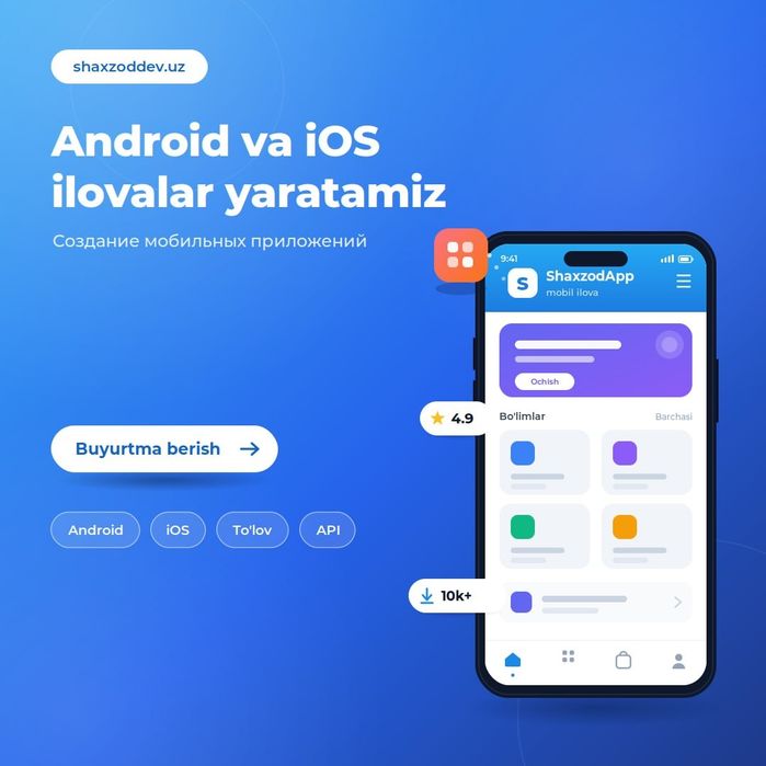 Mobil ilova yaratish | Android development | iOS & Android |