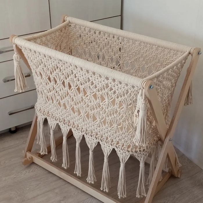 Колыбель, в стиле техника макраме