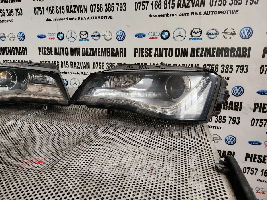 Faruri Far Stanga Dreapta Audi A8 4H D4 Led Bi-Xenon Adaptiv Volan Stanga Complete Cod 4H  4H Dezme