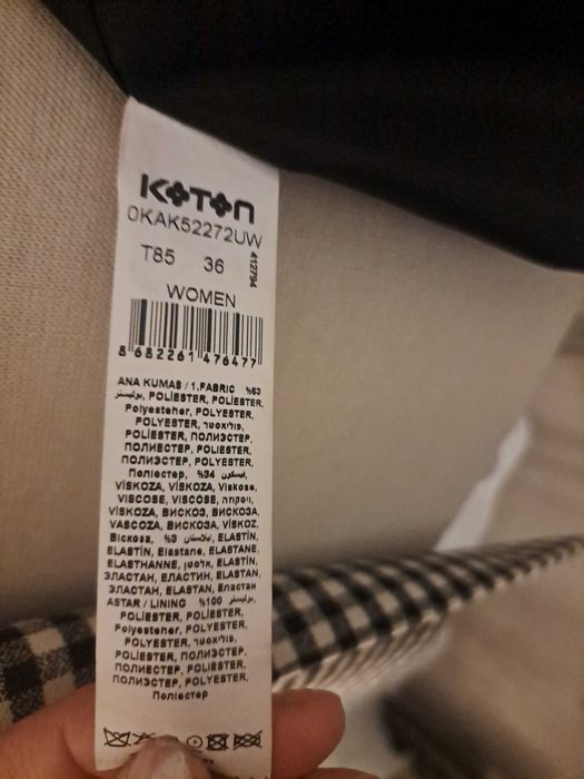 sacou in carouri alb negru