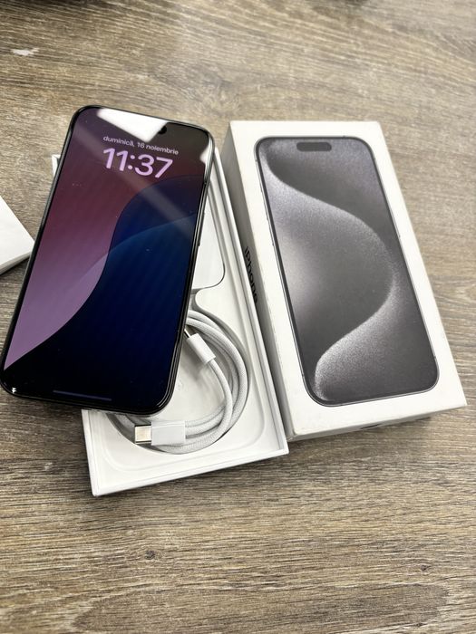 Iphone 15 pro negru, 256 gb, liber de retea