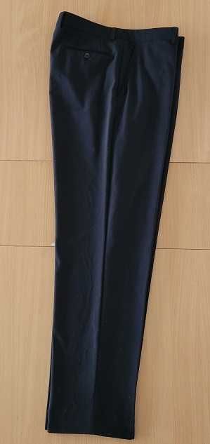 Pantaloni stofa 43% lână bărbați Rosner negru L-XL 96cm