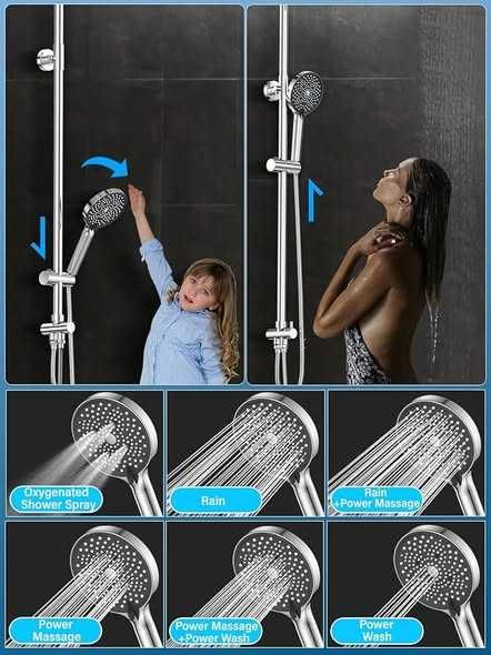 Sistem de duș YEAUPE PRO fără termostat și baterie, cu duș fix