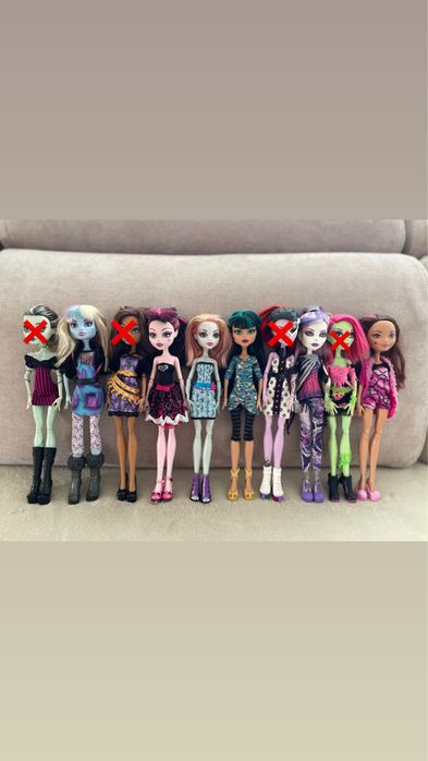Оригинальные куклы Monster High+Ever After High Mattel (10кукол)