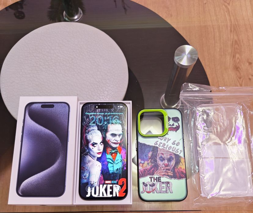 iPhone 15 Pro Blue Titanium (Син) 87% Батерия.