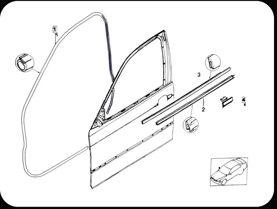 Уплотнитель дверей Мерседес 124