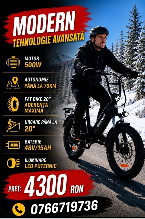 Bicicletă Electrică Bodywel F20 Fat Bike