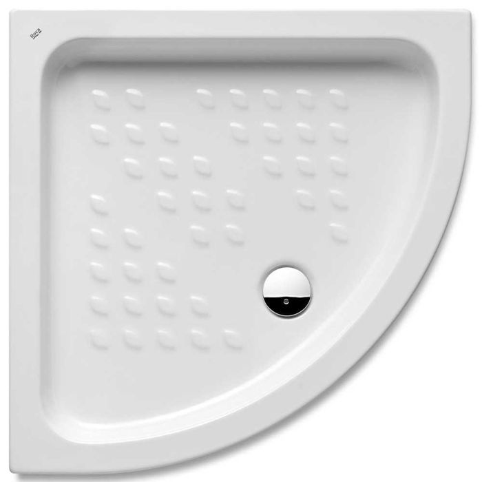 Cadita dus ceramica semirotunda 80x80 cm - ROCA + sifon