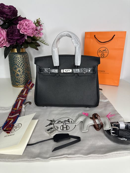 Geanta  HERMES Birkin 25 cm piele naturala 100% cadou c:111