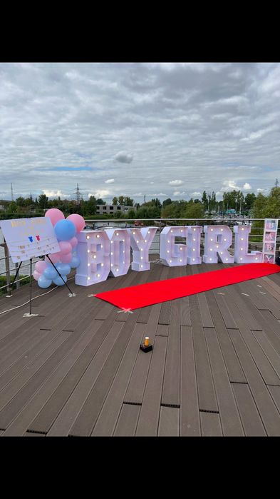 Гендер пати Метровые буквы