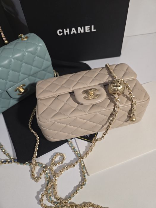 Налична чанта Chanel Flap Bag Beige