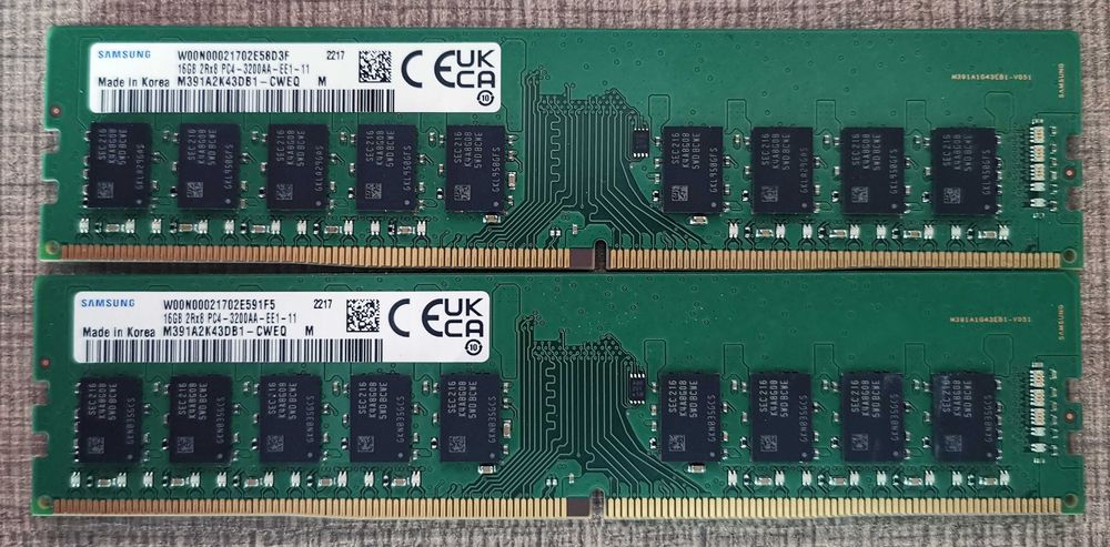 памет RAM Samsung 32Gb (16GB x2) DDR4 3200 UDIMM, ECC unbuffered