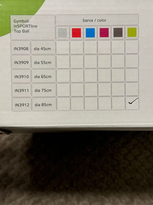 Insportline топка за гимнастика 85 см