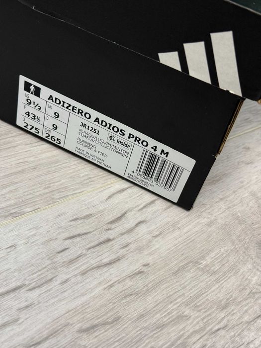 Adidas Adizero Adios Pro 4 M (barbati) - 43 si 1/3 - Flash Aqua / Lucid Lemon / Mint Ton