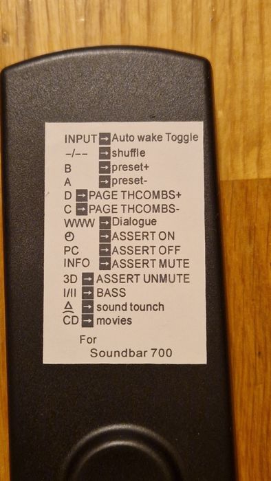 Telecomanda soundbar Bose 700