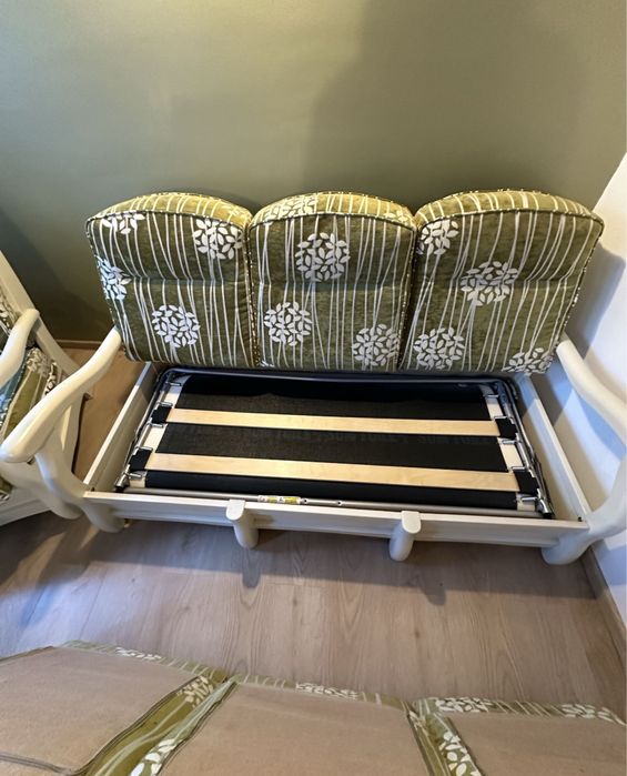 Set Mobiladalin ROMA – canapea extensibilă + fotoliu, lemn masiv