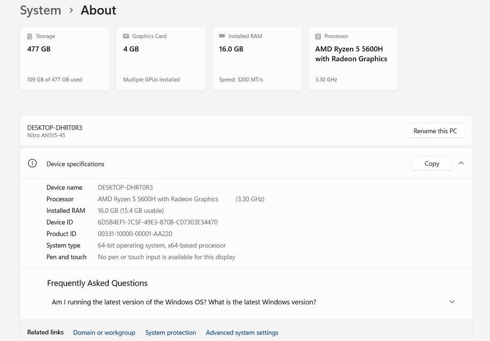 Acer Nitro 5 (AN515-45-R68X) Перф. съст.| АРДЕС Варна | Пълен комплект