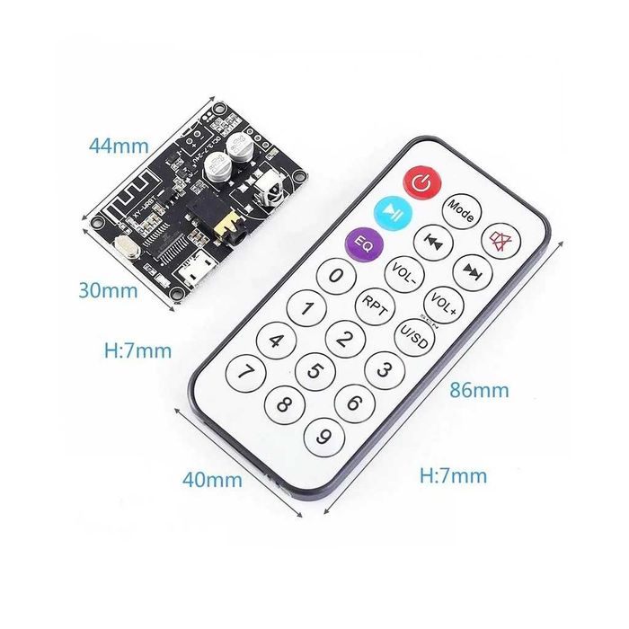 Modul Bluetooth XY-WRBT BLE 5.0 cu Telecomandă – Decoder Audio Stereo 3.7V–24V pentru Boxe DIY & Amplificatoare