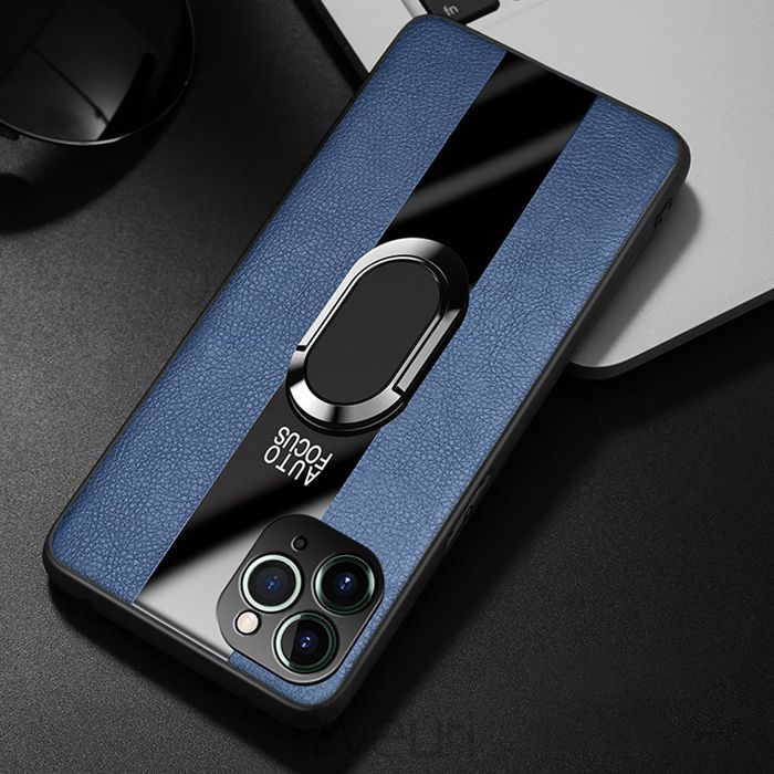 iPhone 14 14+ 14 Pro 14 Pro Max / PORSCHE кожен кейс с пръстен