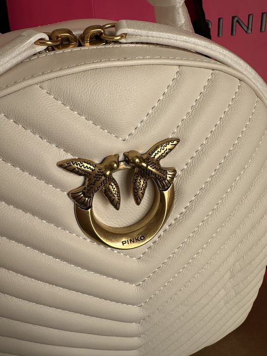 Чисто нова Раница PINKO Love Click Classic в бял цвят