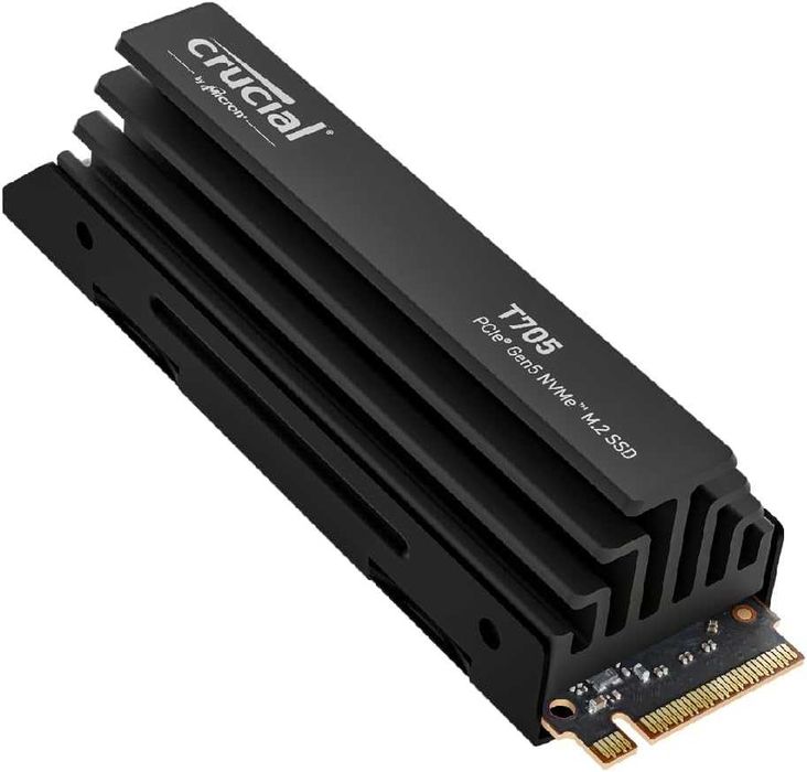 Crucial T705 4TB PCIe Gen5 NVMe M.2 SSD with heatsink 14100 MB/s